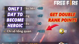 Free Fire | How To Double Rank Points Every Match - The Fastest Way To Become Heroic