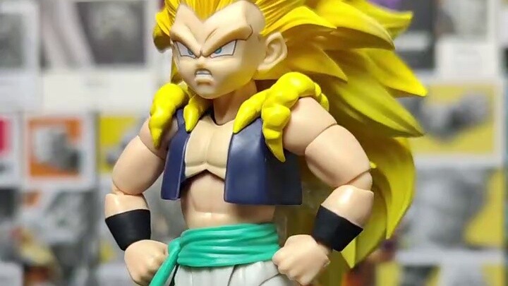 First release [Dragon Ball SHF unboxing] Block K Gotenks Super Three Form adapted to Bandai body Tru