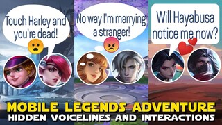 HIDDEN DIALOGUES | SPECIAL INTERACTIONS MLA | HEROES TALKING | MOBILE LEGENDS ADVENTURE