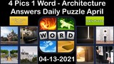 4 Pics 1 Word - Architecture - 13 April 2021 - Answer Daily Puzzle + Daily Bonus Puzzle