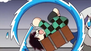 炭治郎在外面杀鬼的时候，祢豆子已经被摇成豆浆了。