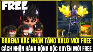 [FreeFire] Garena Xác Nhận Tặng Balo Mới Free Toàn Sever , Cách Nhận Hành Động Độc Quyền Free