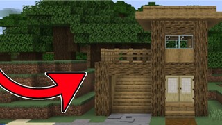 HOW TO MAKE A STARTER HOUSE IN MINECRAFT (EASY)