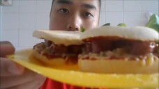 Asmr Eating Sounds - English Muffin Pizza Burgers