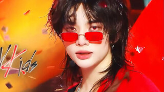 [ยิงตรง Huang Xuanchen] แว่นกันแดดสีแดงหินหางหมาป่ากุหลาบ Chk Chk Boom รุ่นแนวตั้ง 240720 | Straykid