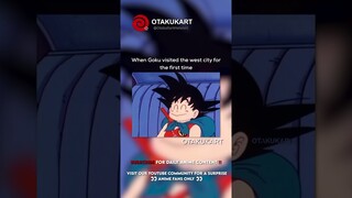When Goku visited the west city for the first time #anime #shorts #animeedits #animememes