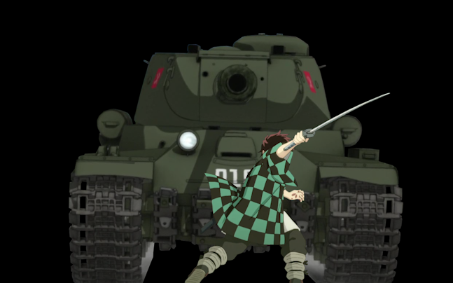 [ Demon Slayer ] Tanjiro chopped down the tank with his sword, the Polish cavalry never lied to me!