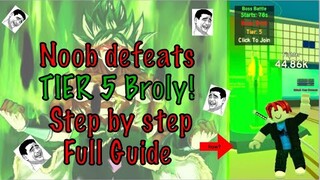 Defeat Broly Tier 5(Dimension 2)Step by step Full Guide in Anime Fighting Simulator