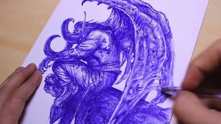 [การวาดภาพด้วยปากกาลูกลื่น] Illidan Stormrage "คุณไม่รู้อะไรเกี่ยวกับพลังเลย!"