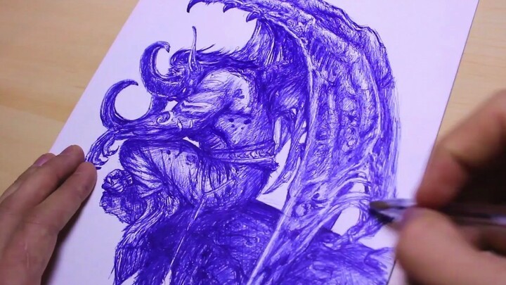 [การวาดภาพด้วยปากกาลูกลื่น] Illidan Stormrage "คุณไม่รู้อะไรเกี่ยวกับพลังเลย!"