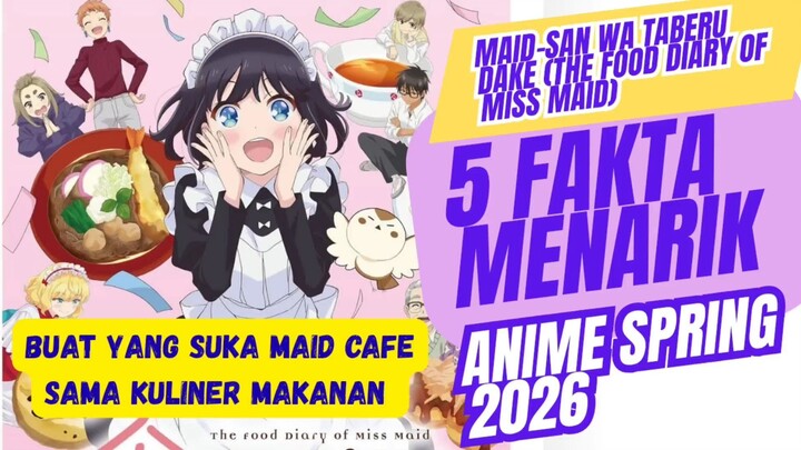 Rekomendasi anime spring, anime maid-san wa taberu dake, buat yg suka maid dan kuliner makanan