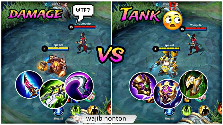 FRANCO DAMAGE VS FRANCO TANK 😱 KALIAN PILIH YANG MANA ?? ❗