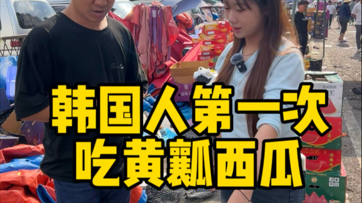 When Koreans See Yellow Watermelons for the First Time! Have You Ever Seen a 10-Yuan Watermelon?