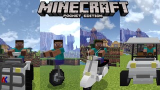 แจก+รีวิวเเอดออนยานพาหนะ3Dโครตเจ๋ง!!สามารถขับได้ด้วย!! Minecraft pe 1.16.201