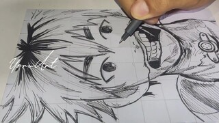 Speed Drawing Anime - Drawing Hideyoshi Nagachika from Tokyo Ghoul  | YoruArt (Menggambar Anime)
