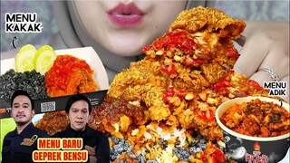 REVIEW MENU BARU MALAH KETAGIHAN! ASMR AYAM GEPREK BENSU MENU BARU ADIK KAKAK | ASMR INDONESIA