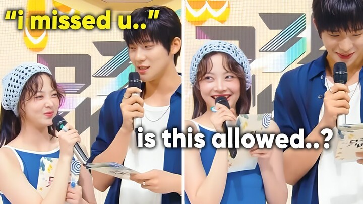 Eunchae got embarrassed after saying cheesy lines to Sangmin