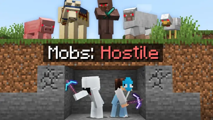 Minecraft, But Every Mob is HOSTILE...