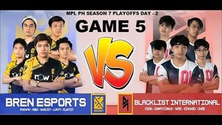 BREN vs. BLCK| GAME 5 | PLAYOFFS |  MPL PH SEASON 7 DAY 2 | MAY 27, 2021