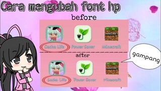 Cara mengubah font hp...