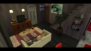 A wood-toned Loft for book lovers// Loft em tons madeira para amantes de livros - TS4 [SPEED BUILD]