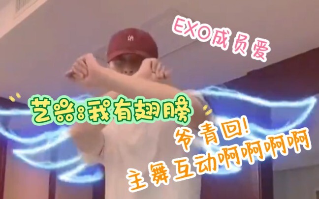 EXO成员翻跳接力KAI的Rover!第一位翅膀特效张艺兴哈哈哈哈哈
