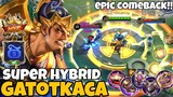 Super Hybrid MVP ROAM Gatotkaca - Pure Tank Build Mage Emblem - [Epic Comback] 🔥