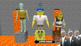 Who to Choose Spongebob or Shrek or Squidward - Coffin Meme Minecraft