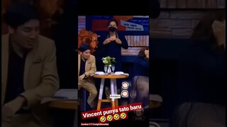 Vincent punya tato baru #tonightshow #nettv #vincent #desta #vincentdesta #enzy #hesti #vindes