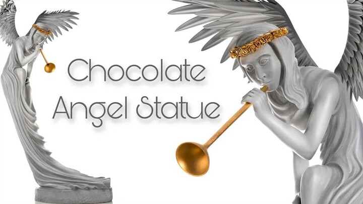 [French Pastry Master Amaury Guichon] Chocolate Angel Sculpture