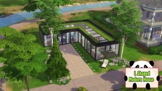 L Shaped Modern House (NO CC) - TS4 [SPEED BUILD]