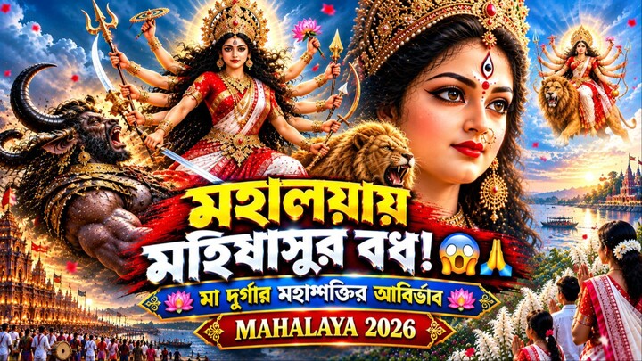 মহালয়ায় মহিষাসুর বধ । মা দুর্গার মহাশক্তির আবির্ভাব । MAHALAYA 2026