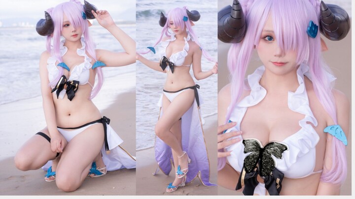 【4K】Going to the beach with my wife❤Nalumea swimsuit cos