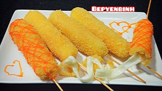 PHÔ MAI QUE CHEESE .CÁCH LÀM PHÔ MAI QUE ĐƠN GIẢN BÉO NGẬY ĂN LÀ MÊ   Cheese stick . BẾP YÊN BÌNH