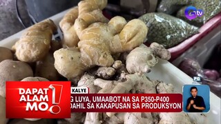 Presyo ng luya, umaabot na sa 300-400 pesos kada kilo | Dapat Alam Mo!