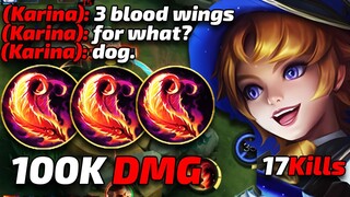 3 BLOOD WINGS ON HARLEY. . . 100K HERO DAMAGE