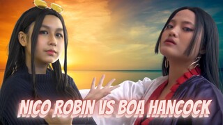 Cosplayer Nico Robin VS Boa Hancock Rebutan Luffy