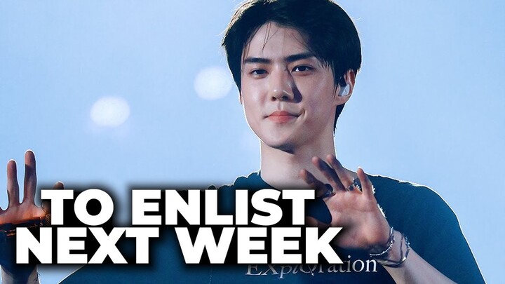 Sehun Announces Enlistment in the Military Next Week
