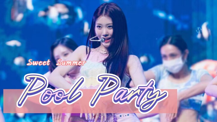 【沈小婷】回味一下葡二公pool party不防爆版直拍cut，舞台工具人伴舞小婷神级dance break和绝美ending