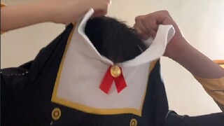 偷偷穿阿尼亚cos服结果卡住了，直到我妹妹回家。。。。。。