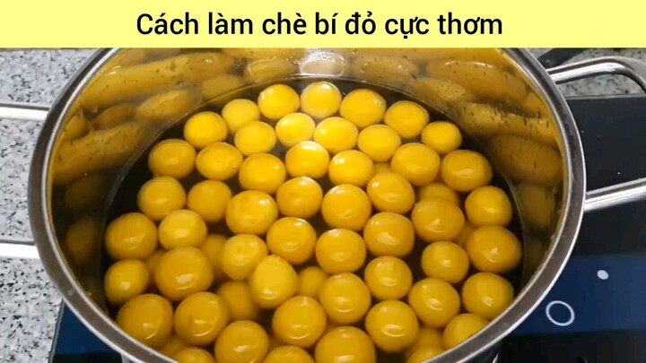 cách làm chè bí đỏ cực thơm