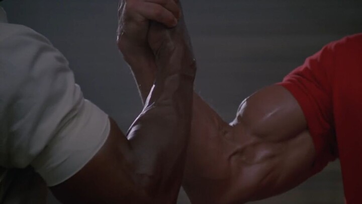 Famous scene from Predator: The long-lost reunion between men