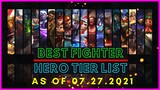 BEST FIGHTERS IN MOBILE LEGENDS 2021 (JULY) | FIGHTER TIER LIST MOBILE LEGENDS