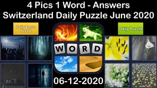 4 Pics 1 Word - Switzerland - 12 June 2020 - Daily Puzzle + Daily Bonus Puzzle - Answer -Walkthrough