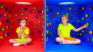 100 Mystery buttons Challenge and other funny stories with Vlad and Niki