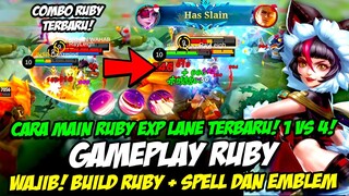 CARA ULTI RUBY ML + CARA MAIN RUBY TERBARU❗ BUILD RUBY LIFESTEAL + GAMEPLAY RUBY & TUTORIAL RUBY EXP