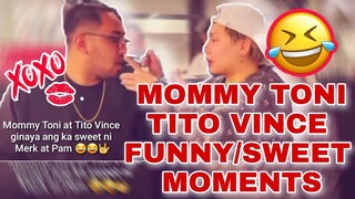 FUNNY/SWEET MOMENTS/ MOMMY TONI FOWLER AT TITO VINCE/ GINAYA KONG PANO ANG SWEETNESS NI MERK AT PAM.