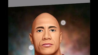 Drawing Digital painting,Dwayne Johnson