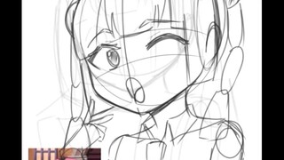 Menggambar Sketsa Sango Dari Pokemon Horizon