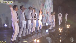 【EXO】การแสดงบนเวทีสองภาษาจีน-เกาหลีกลางสายฝนของสมาชิกเก้าคนจากเพลง "3.6.5" แบบสดความละเอียดสูง